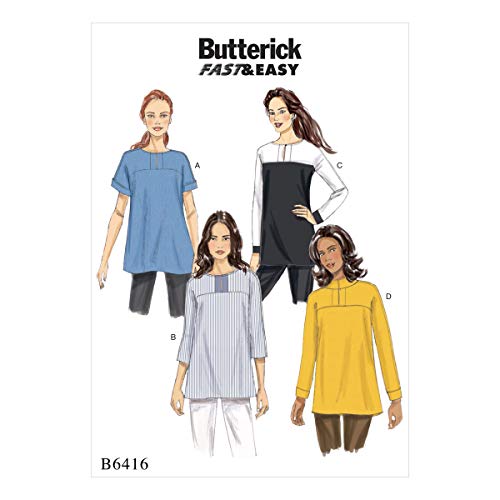 Butterick Patterns Butterick 6416 E5, Schnittmuster Tunika, Größen 14–22, Mehrfarbig von Butterick