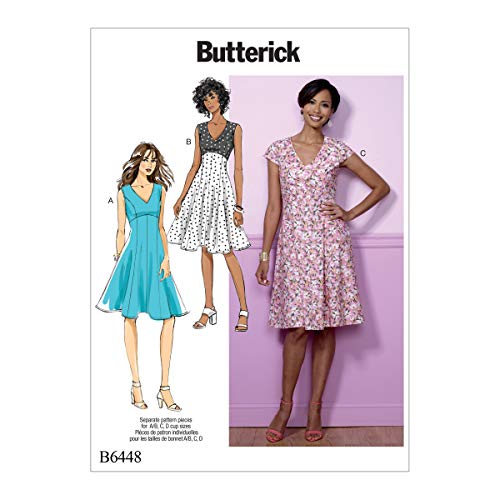 McCall's Butterick Patterns 6448 A5, Damenkleid, Größen 34-42, Seidenpapier, mehrfarbig, 17 x 0,5 x 22 cm von McCall's