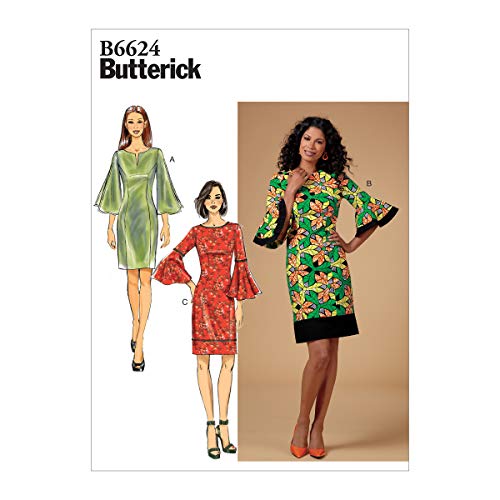 Butterick B6624B5 Schmetterlingsmuster 8-10-12-14, 8-10-12-14-16, Sizes 8-16 von Butterick