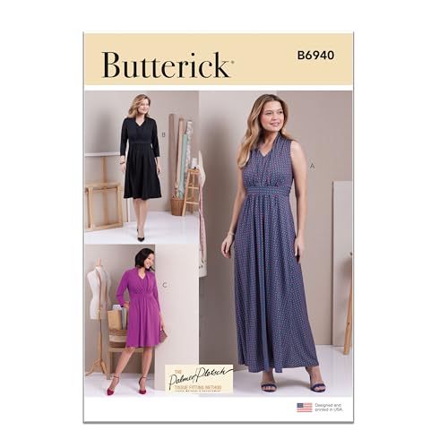 BUTTERICK B6940P5 Damen Strickkleider von Palmer/Pletsch P5 (40-42-44-44-44-46-48) von Butterick