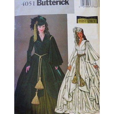 BUTTERICK Making History Pattern 4051 Misses' Southern Lady Dress, Hat and Reticule, Size 12-14-16 by von Butterick