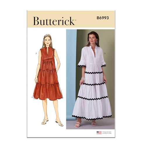 Butterick B6993K5 Schnittmuster-Paket für Damenkleider, leicht zu nähen, Design Code B6993, Größen 36-38-40-42-44 von Butterick