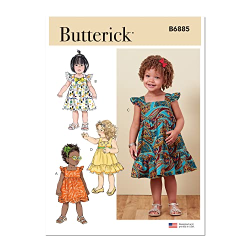 Butterick B6885A Kinderkleid A (1/2-1-2-3-4), Papier von Butterick