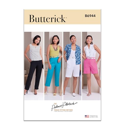 Butterick B6944B5 Misses' Pants Schnittmuster-Set von Palmer/Pletsch, Design-Code B6944, Papier, Mehrfarbig, Sizes 8-10-12-14-16 von Butterick