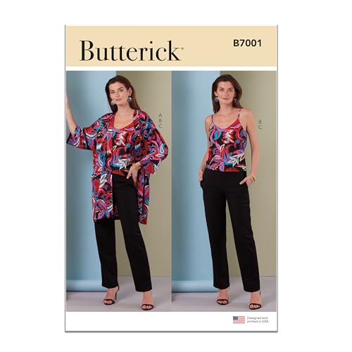 Butterick B7001U5 Schnittmuster-Paket für Damenjacke, Camisole und taillierte Hosen, leicht zu nähen, Designcode B7001, Größen 44-46-48-50-52 von Butterick