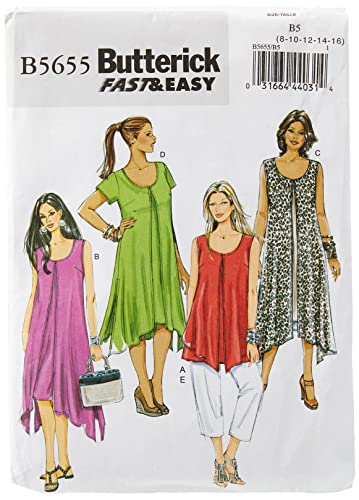 Butterick BTK 5655 B5 (8-16) B5655 Schnittmuster zum Nähen, Elegant, Extravagant, Modisch von Butterick