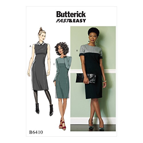 Butterick Patterns 6410 A5/Misses/Miss Petite Kleid, Mehrfarbig, Größe 6–14 von Butterick