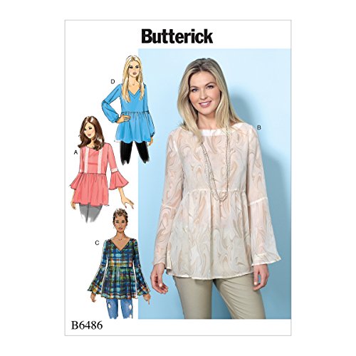 Butterick Patterns 6486 ZZ-Misses Top Schnittmuster, mehrfarbig, Größen groß – 2 x Große von Butterick