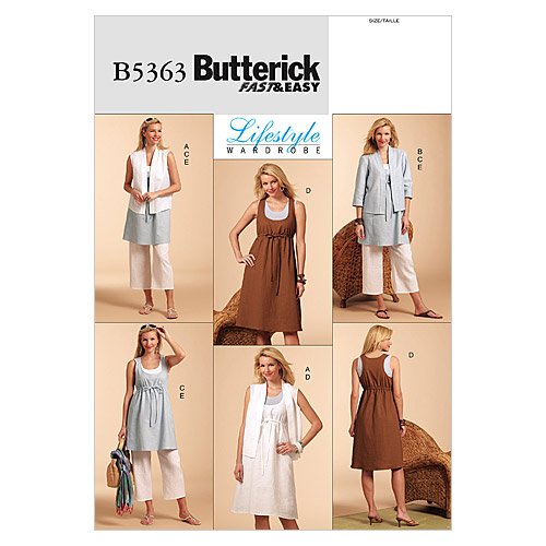 Butterick Patterns B5363 Misses' Jacket, Tunic, Dress And Pants, Size BB (8-10-12-14) by BUTTERICK PATTERNS von Butterick