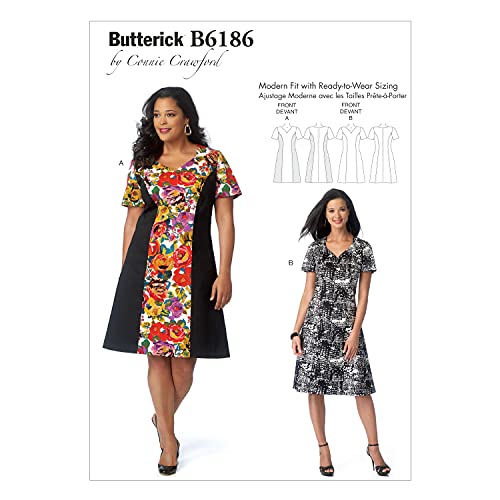 Butterick Schnittmuster, Papier, Mehrfarbig, Miss (XSM-SML-MED-LRG-XL) von Butterick