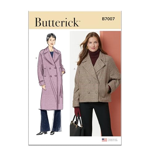 Butterick Schnittmuster B7007R5 Damenjacke und Mantel R5 (42-44-46-48-50) von Butterick