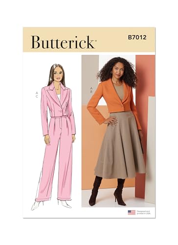 Butterick Schnittmuster B7012Y5 Damenjacke, Rock und Hose, Y5 (46-50-52-54) von Butterick