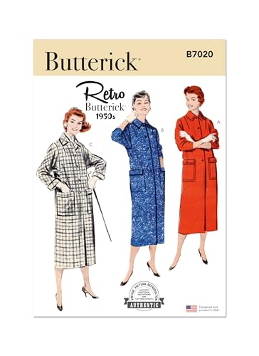 Butterick Schnittmuster B7020N5 Kastenmantel für Damen, N5 (38-40-42-44-46) von Butterick