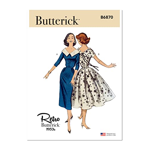 Butterick Schnittmuster-Set für Gürtel und Kleid, Design Code B6870, Größen 42-44-46-48-50 von Butterick