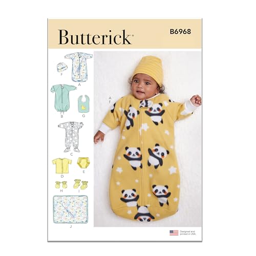 Butterick Schnittmuster für Baby-Sportbekleidung, mehrfarbig, 2 Stück von Butterick