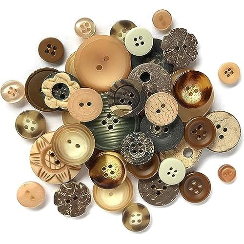 Buttons Galore Knöpfe aus robustem Kunststoff "Natural" Durable Plastic Stylish Button von Buttons Galore