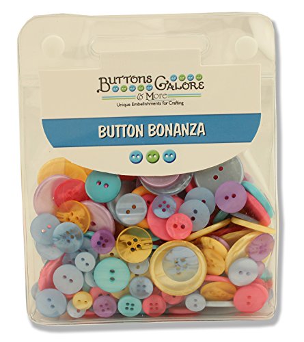 Buttons Galore Knöpfe aus robustem Kunststoff "Sherbet", mehrfarbig von Buttons Galore