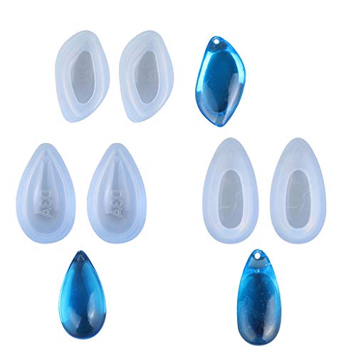 Buwei 6Pcs 3 Formen Teardrop Ohrringe Anhänger Form Epoxidharz Schmuckherstellung Werkzeuge von Buwei