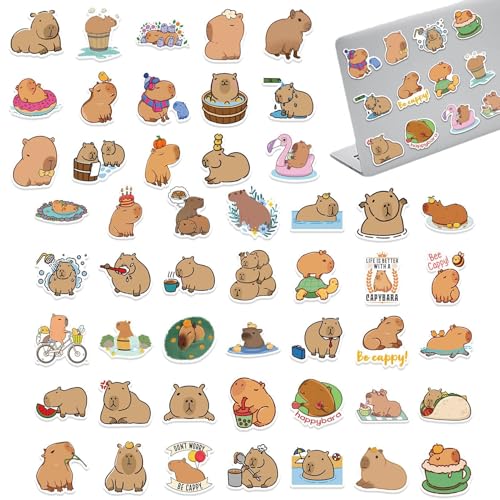 100 Stück Capybara Aufkleber Wasserdichte Tier Aufkleber Computer Aufkleber Deko Lustige Aufkleber Für Wasserflaschen Telefon Cartoon Meerschweinchen Aufkleber Selbstklebende Für Fahrrad Motorrad von Bvizyelck