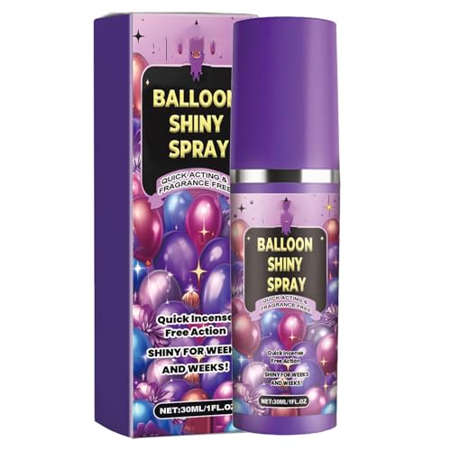 Ballon-Glanzspray | Ballon-Hochglanz-Spray für Latexballons | Schnell trocknende Sparker Lösung, Spray für Ballons zum Glänzen, Ballonglanz, lebendiges Latex-Eleganz-Finish in wenigen Minuten von Bvizyelck