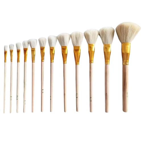 12 STK acrylfarben Pinsel Set, professioneller Pinsel Set passend für Ölmalerei, Aquarellmalerei, industrielle Schönheit und Make-up von Bvxchg