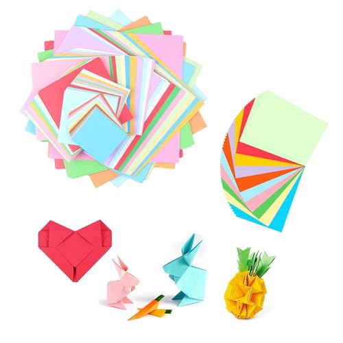 Bvxchg 100 Blätter 15x15 CM Origami Papier farbiges Papier Scrapbook Papier Kunst und Handwerk Papier für DIY Craft Projekte 20 Farben von Bvxchg