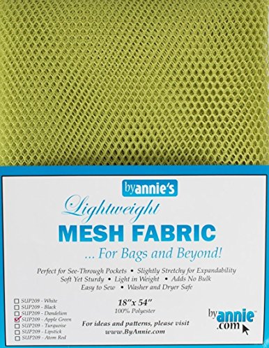 ByAnnie Lightweight Mesh Fabric, 100% Polyester Apfelgrün, 18 x 54 inch (ca. 45,7 x 137 cm) Netzstoff, 28 x 20 x 1 cm von Annie