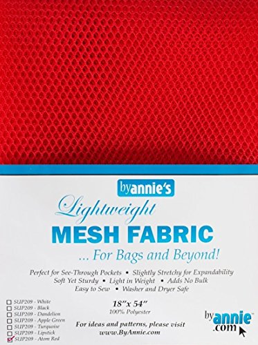 ByAnnie Lightweight Mesh Fabric, 100% Polyester Rot, 18 x 54 inch (ca. 45,7 x 137 cm) Netzstoff, 28 x 20 x 1 cm von ByAnnie