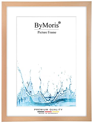 ByMoris Bilderrahmen nach Maß 20 x 30 cm in Buche mit Antireflex-Acrylglas, Poster Puzzle Portrait Foto Holz Rahmen von ByMoris