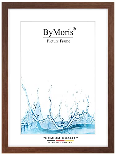 ByMoris Bilderrahmen nach Maß 80 x 100 cm in Wenge mit Antireflex-Acrylglas, Poster Puzzle Portrait Foto Holz Rahmen von ByMoris
