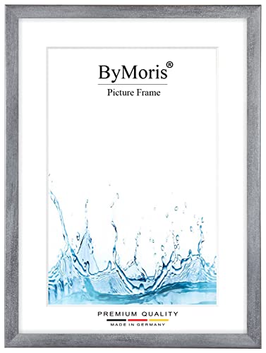 ByMoris Bilderrahmen nach Maß 80 x 150 cm in Grau gewischt mit Antireflex-Acrylglas, Poster Puzzle Portrait Foto Holz Rahmen von ByMoris