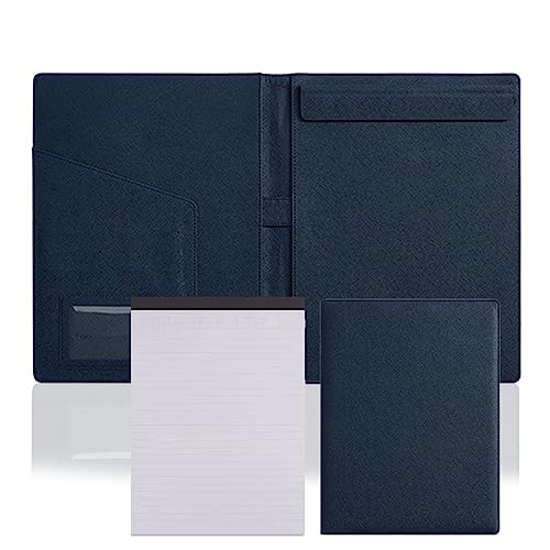 Portfolio-Ordner, Portfolio-Ordner aus PU-Leder for A4-Notizblockhalter, Business-Padfolio for Lebensläufe, Notizblöcke und Vorstellungsgespräche, Padfolio-Ordner im Letter-Format for Damen/Herren(Dra von ByNGSDCC