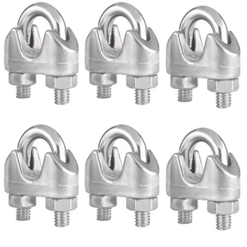 U-Bolzen, M2-M16 Drahtseilklemme, 304 Edelstahl U-Kreuzrohrklemme U-Klemme Ersatzteile und Zubehör zur Befestigung(M10) von ByNGSDCC