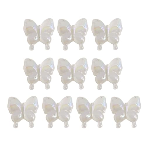 10 Stück Acryl-Perlen, lose Schmetterlings-Perlen, Streuperlen, Freundschaftsarmband, Schmuckzubehör von Bydezcon