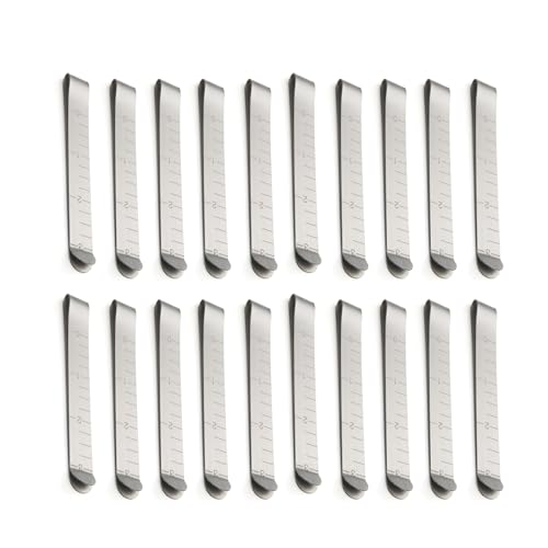 20 Stück Näh-Clips aus Edelstahl, 7,6 cm, Metall-Crimp-Clip, Stoff-Messlineal, Quilten, Näh-Clips von Bydezcon