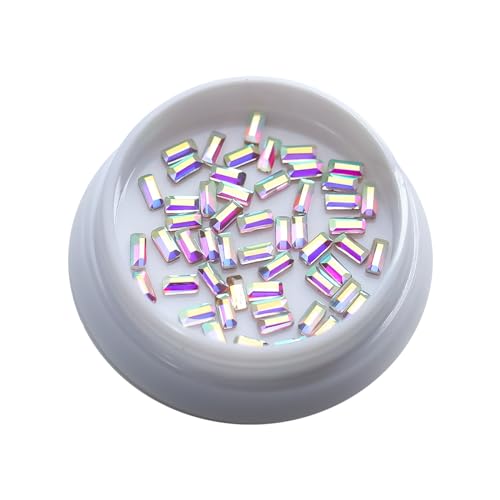 50 Stück rechteckige Strasssteine, Diamanten, 3D-Kristalle für Zubehör, Zubehör von Bydezcon