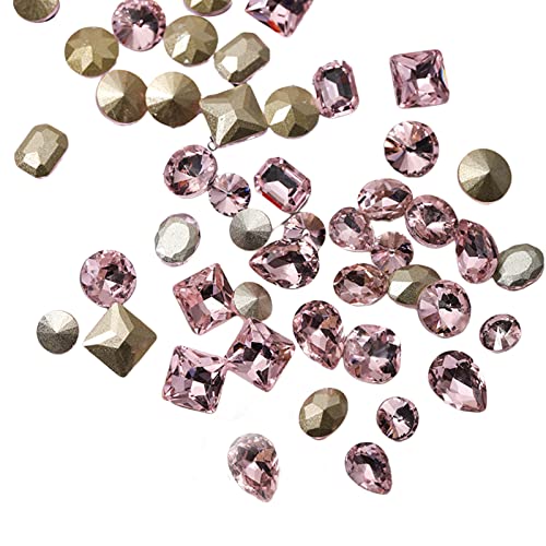 50 x luxuriöse 3D-Strass-Designs, Kristall-baumelnde Maniküre-Schmuck-Diamanten von Bydezcon