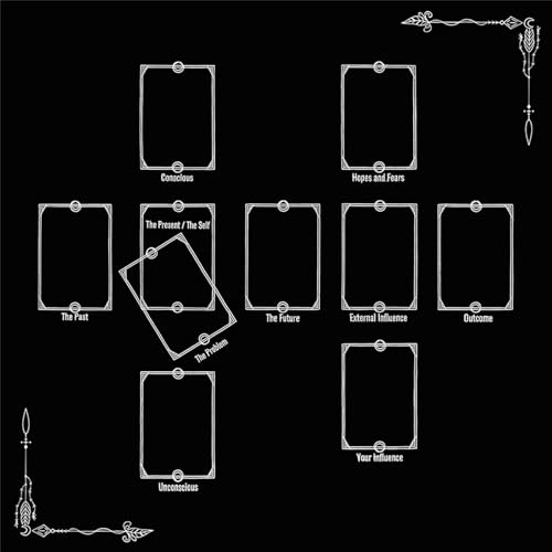 Bydezcon Tarot Tischdecke Weissagungen Karten Tischabdeckung Brettspielmatte Quadratische Form Altäre Tischdecke von Bydezcon