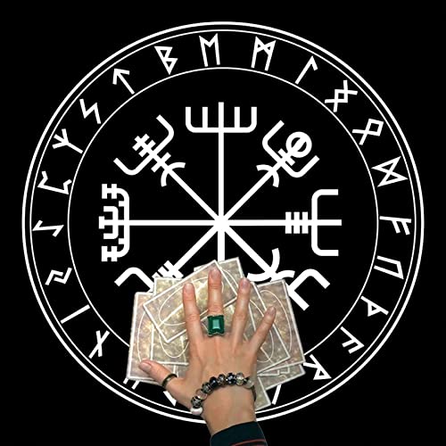 Quadratisches Flanell Tarot-Altartuch Kartenbrettspiel Astrologie Orakel Kartenblock Tischdecke Kartenmatte Wahrsagung Tischdecke Tarot-Tischdecke Tarot-Lesetuch Tarot-Spreiztuch Wahrsagungstischdecke von Bydezcon