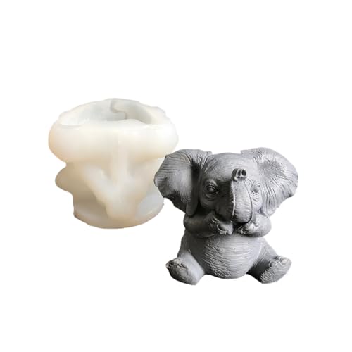 Silikonform, 3D-Elefant, Epoxidharz, Duftkerzen, Bastelbedarf, Gips, Formen für Tischdekorationen von Bydezcon