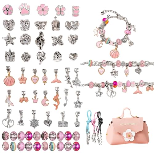 Byeaon Armbandherstellungs-Set für Mädchen, Armbandschnur, handgefertigtes Schmuckherstellungszubehör, Kinder-Bastelset, modisches Schmuck-Set für Mädchen und Frauen von Byeaon