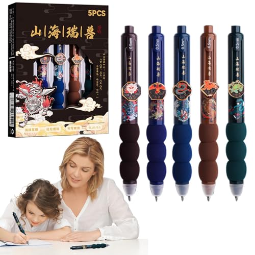 Byeaon Capybara Kugelschreiber, Capybara-Design-Stift, neuartiger Capybara-Stift, Capybara-Schreibwaren-Stift, niedliche Stifte, löschbarer Stift, 0,5 mm schwarzer Tintenstift, weicher Griff, glattes von Byeaon