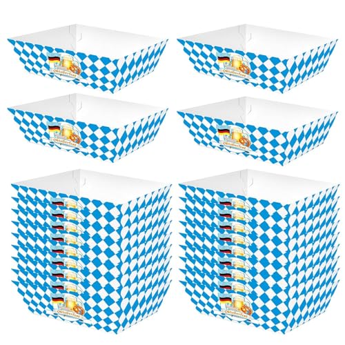 Byeaon Oktoberfest-Popcorn-Box,Oktoberfest-Snackbox aus Papier,Souvenir-Verpackung, deutsche Themen-Süßigkeiten-Goodie-Papierboxen | Hühnchen-Reis-Krispies, deutsches Thema, Süßigkeiten, Leckereien, von Byeaon