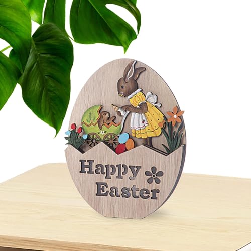 Byeaon Ostern-Tischationen aus,Ostern-Tischation aus - Holzschnitzerei Schild - Exquisite Nachtlicht-Tischationen für die Festliche Präsentation zu Hause von Byeaon