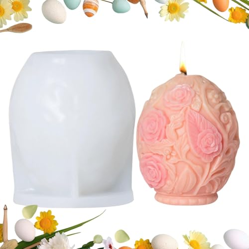 Easter Egg Silicone Mold, Für Kerzen- Und Seifenherstellung, Hochwertige Silikonform Für Festliche Ostereier, Einfache Anwendung, Glatt Und Rutschfest, Ideal Für Bastelprojekte von Byeaon