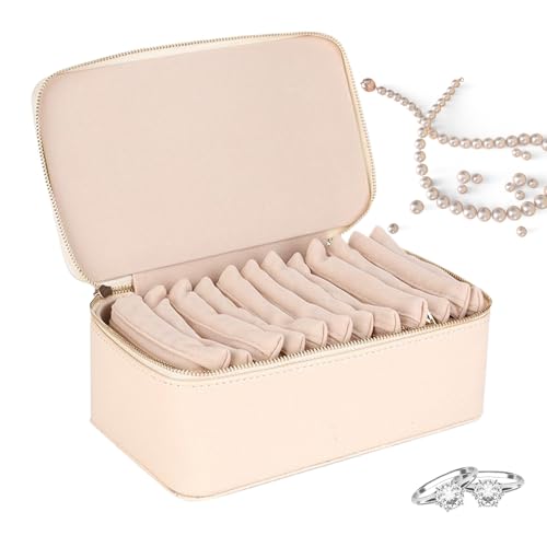 Familiarn Reise-Schmuckschatulle mit kleinen Beuteln, tragbare Schmuck-Organizer-Box aus PU-Leder mit 12 kleinen Taschen, kompaktes Zubehöretui, vielseitig und geräumig, 21,6 x 11,4 x 8,5 cm, für Familiarn Reise-Schmuckschatulle mit kleinen Beuteln, tragbare Schmuck-Organizer-Box aus PU-Leder mit 12 kleinen Taschen, kompaktes Zubehöretui, vielseitig und geräumig, 21,6 x 11,4 x 8,5 cm, für von Byeaon