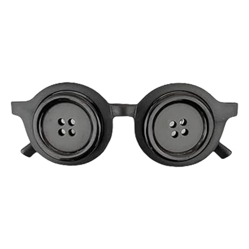 Knopfaugen-Brille, Sonnenbrille, Bilderrahmen, Halloween-Cosplay-Zubehör, lustige Knopfaugen-Sonnenbrille, einzigartige Knopfaugen-Sonnenbrille, tragbar und ideal für Halloween- , Cosplay von Byeaon