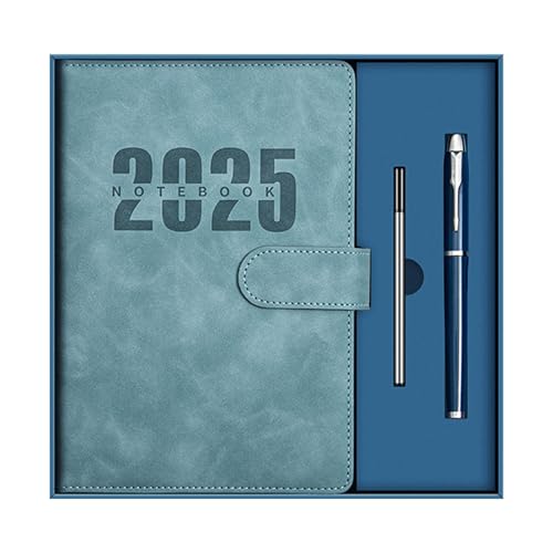 Leder-A5-Notizbuch, Notizblock Für Zuhause, Büro, Geschäftsplan-Organizer, Leder-A5-Notizbuch Für Die Zielplanung, 21 X 14,5 X 0,01 Cm, Für Organizer-Planer von Byeaon