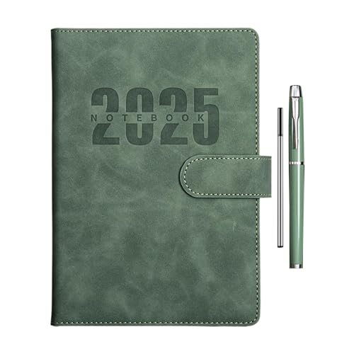 Leder-A5-Notizbuch, Notizblock Für Zuhause, Büro, Geschäftsplan-Organizer, Leder-A5-Notizbuch Für Die Zielplanung, 21 X 14,5 X 0,01 Cm, Für Organizer-Planer von Byeaon