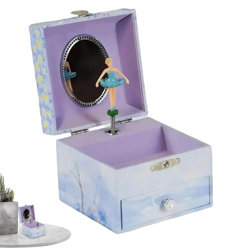 Musik-Schmuckschatulle, Ballerina-Schmuckschatulle, Mädchen-Schmuck-Organizer, ausziehbare Aufbewahrungsbox, Musik-Aufbewahrungsschublade, Musik-Ballerina-Box, Dekoration für Zuhause, Schlafzimmer von Byeaon